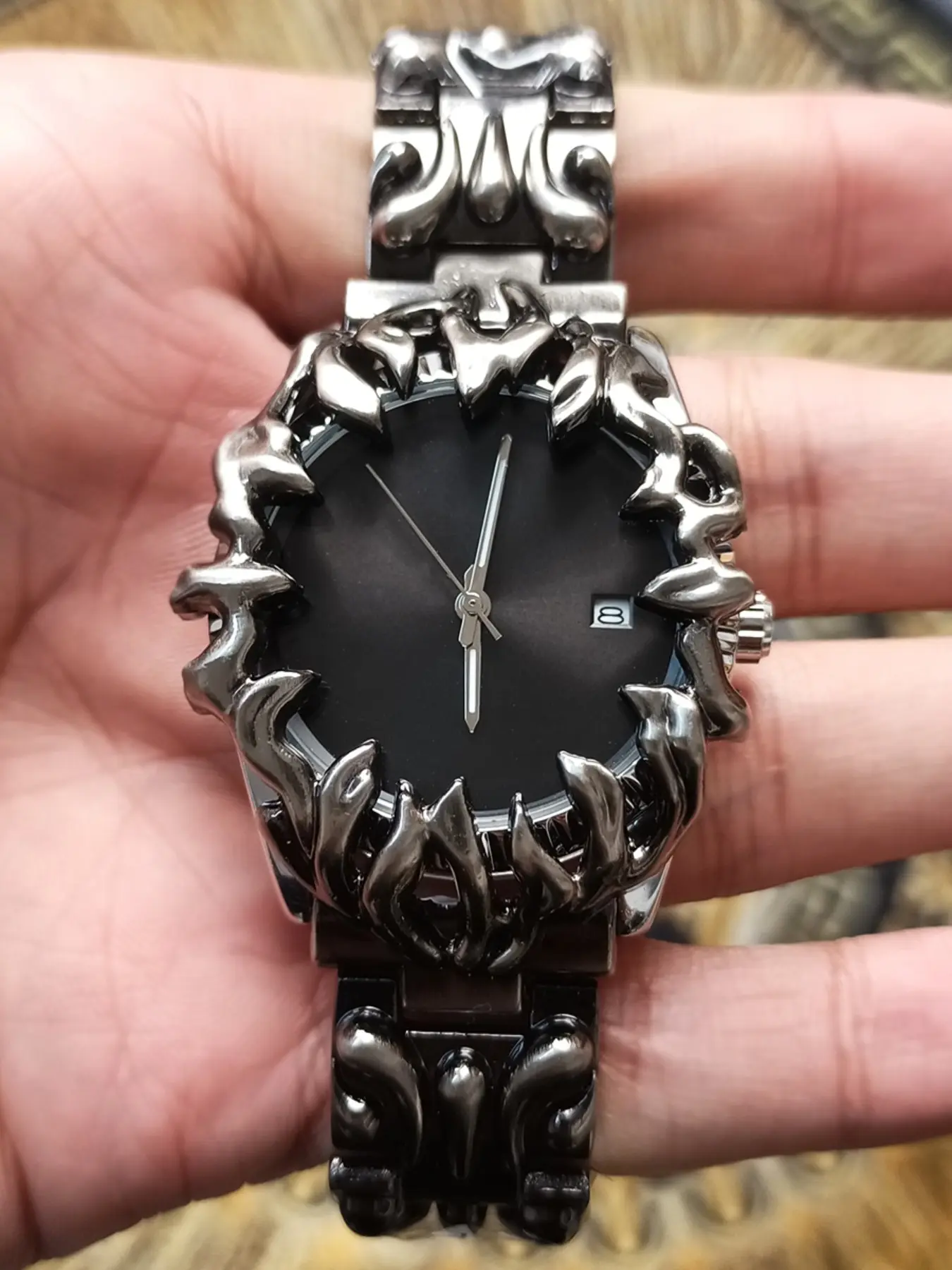 Men's Retro Fashion Quartz Wristwatch, Analog Casual Round Dial, Buckle Closure, Mineral Glass, Alloy Case, Silver Color, All Seasons Gift, Vintage Fashion Watch, Analog Quartz Watches