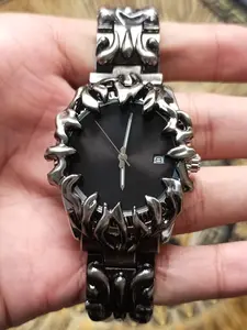 Men's Retro Fashion Quartz Watch, Analog Round Dial, Buckle Closure, Mineral Glass, Alloy Case, Silver Color, All Seasons Gift, Vintage Fashion Watch