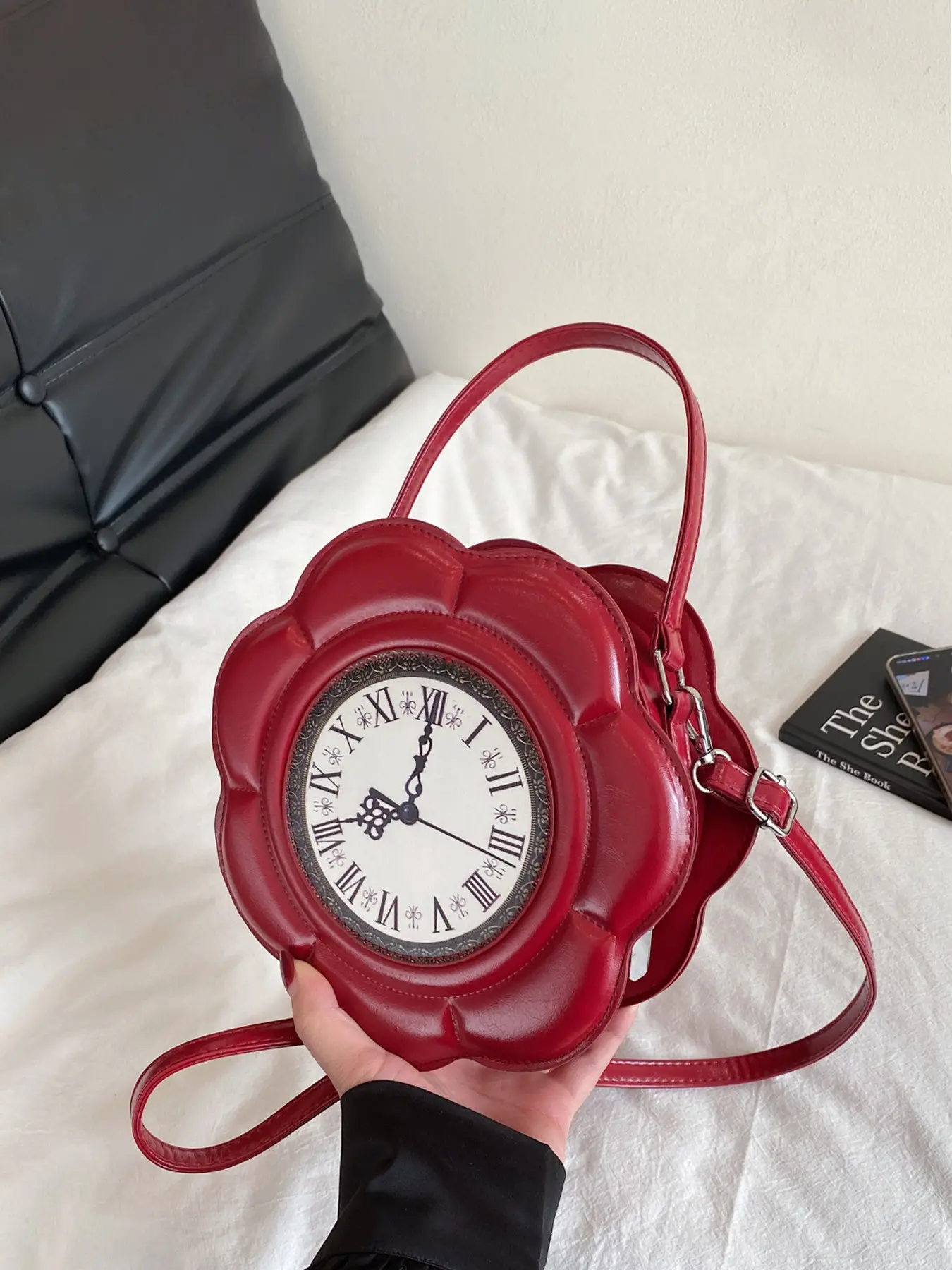 Women's Fashion Retro Clock Bag Vintage Shoulder Bag, Fashionable Crossbody Bag, Casual Crossbody Bags, Suitable for Daily Commuting Shopping and Dating