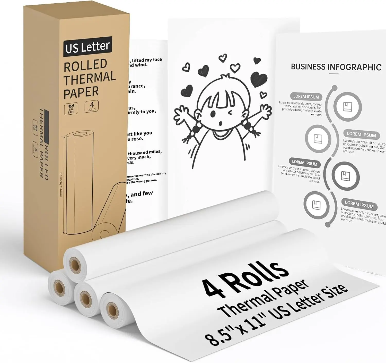 100 Sheets / 4 Rolls
