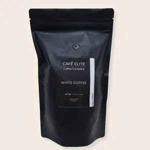 White Coffee Café Elite 16oz Bag - Barely Roasted Beans for Distinctive Flavor Creamy Texture with Oat and Nut Essence