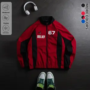 Life Keeps Moving men’s casual slim-fit spring/autumn lightweight polyester jacket; men’s racing sports jacket; men’s retro motorcycle-style colorblock aviator jacket; clean-cut long-sleeve baseball jacket; aesthetic sporty casual racing jacket.
