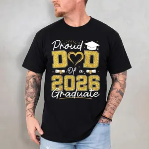 Graduation Cap Mom of a 2026 Graduate T-Shirt,Unisex Oversized ,  Crewneck Casual Tee for Mother, Graduation Celebration Outfit, Proud Mom Graphic Shirt, Comfortable Cotton Top, Perfect for Graduation Party and Everyday Wear
