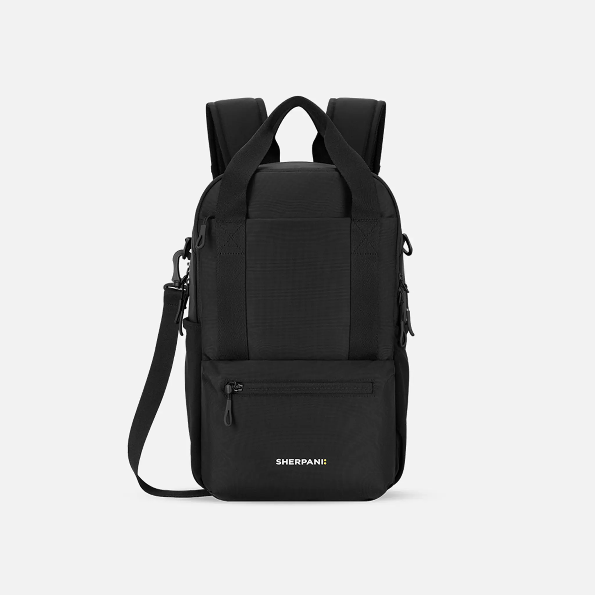 Camden Classic Laptop Backpack - Raven Black Unisex Casual Business Bag, Recycled Poly Material, Locking Zips, RFID Safe, Built-in Organizer, Travel-Ready Details