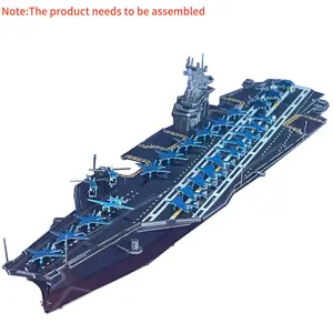 DIY Metal 1/1500 Scale USS Roosevelt Aircraft Carrier CVN-71 Model Kit Toy Gift