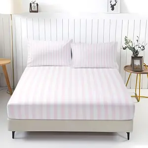 Ins Style Striped Pattern Three Piece Bedding Set (1 Bed Sheet+2 Pillowcases), Deep Pocket Bed Sheet, Essential Decorative Bedding For Modern Homes, Suitable As a Gift, Bed Sheet Sets