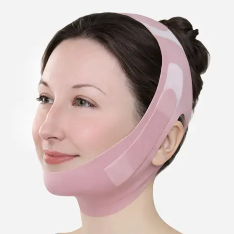 Reusable V-Line Face Shaper Mask - Soft Lightweight Durable Facial Beauty Instrument with Adjustable Straps, Facial Contouring, Gentle Pressure, Puffiness Relief, Beginner-Friendly, Jawline Sculptor, Chin Reducer for Relaxing At-Home Self Care Routine