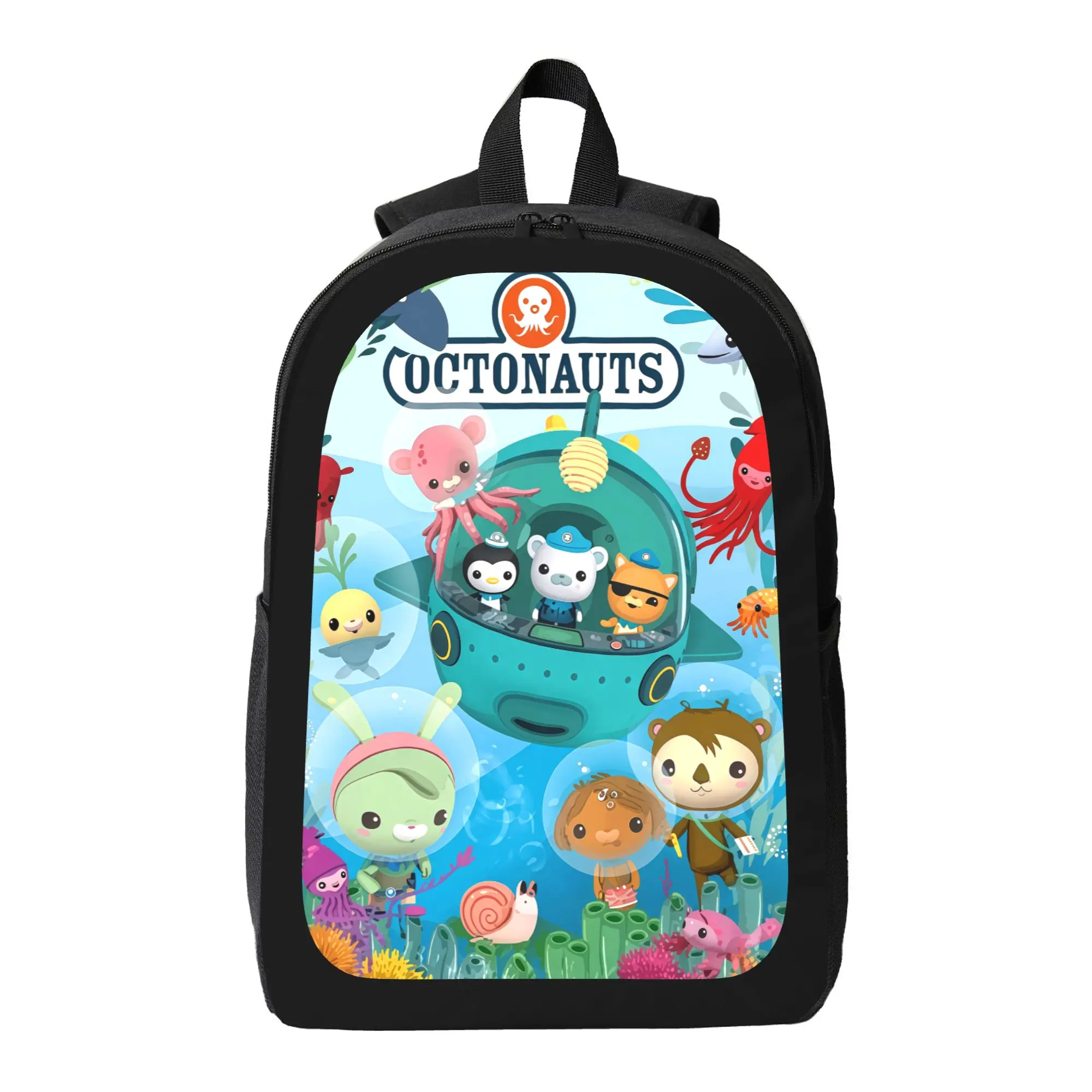 Octonauts Kids Backpack – Full Character Print with Octopod Submarine Underwater Scene, Breathable Padded Shoulder Straps, Lightweight Book Bag for Boys & Girls School Use