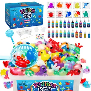 Kiditos Magic Water Elf Toy Kit with 22Magic Gels, 10  Molds -lmaginative Play, Christmas Gifts, BirthdayGifts, Party Favors, and Family-Friendly DlY STEM Projects(22Colors)