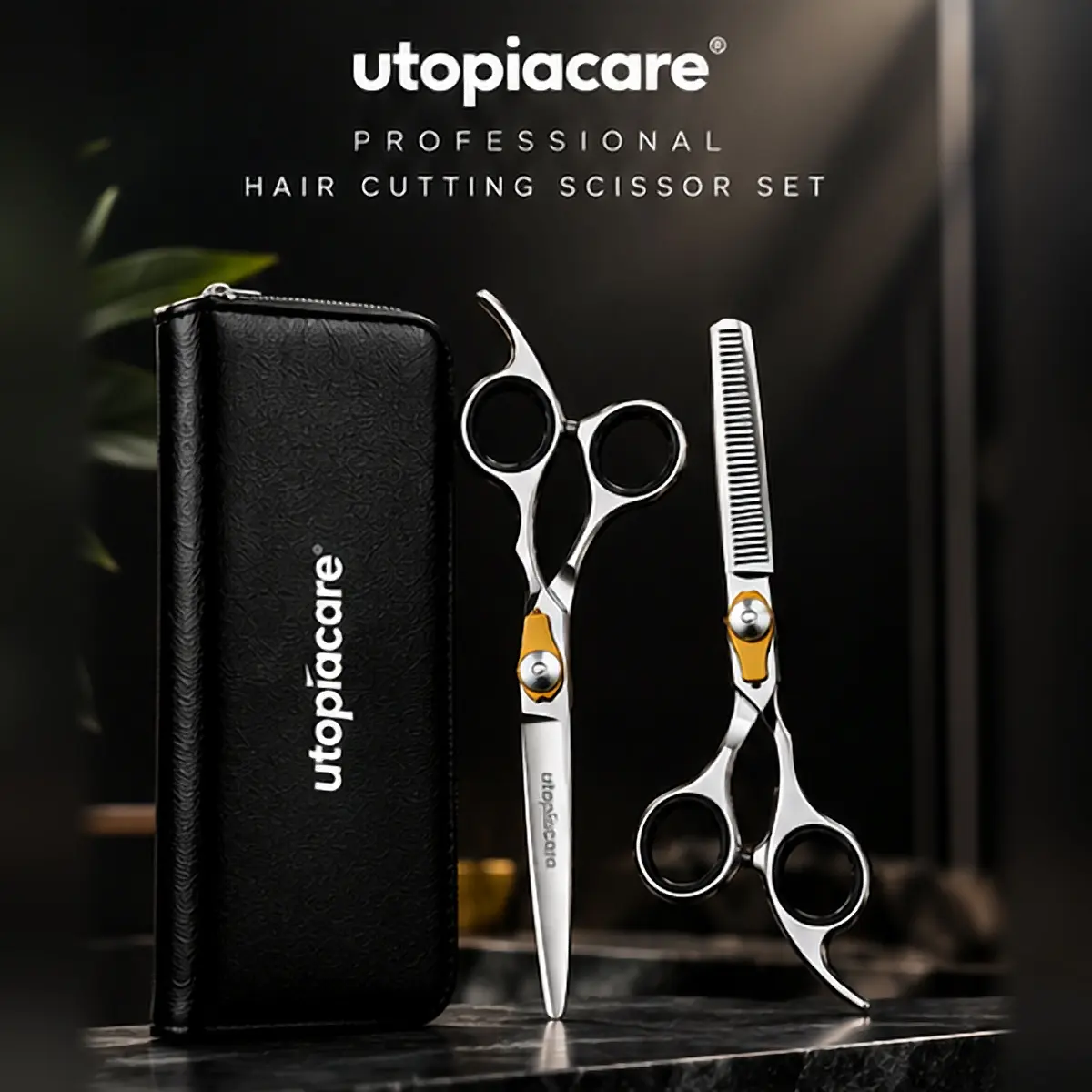 Utopia Care 6.5In Hair Scissors & Thinning Shears Set for Haircare Styling