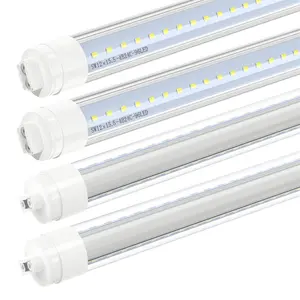 4Pcs JESLED 360 Degree T8 T10 T12 8ft 52w R17D/HO Base, LED Tube Lights for Double Sided Signs 6000K Cool White, 8 Foot Fluorescent Bulbs Replacement, Ballast Bypass, Gas Station Advertisement Box Shop Showcase Commercial Lighting