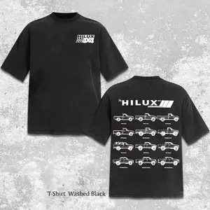 Retro Hilux Through the Decades Men's Short Sleeve Cotton, Hilux Classic Car Apparel, Square Up Vintage Truck Shirt, Automotive Clothing Menwear, Old School Pickup Graphic Tee, Off-Road Car Lover Gift