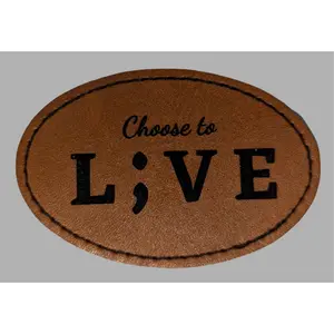 Iron-On L;VE Leather Patches