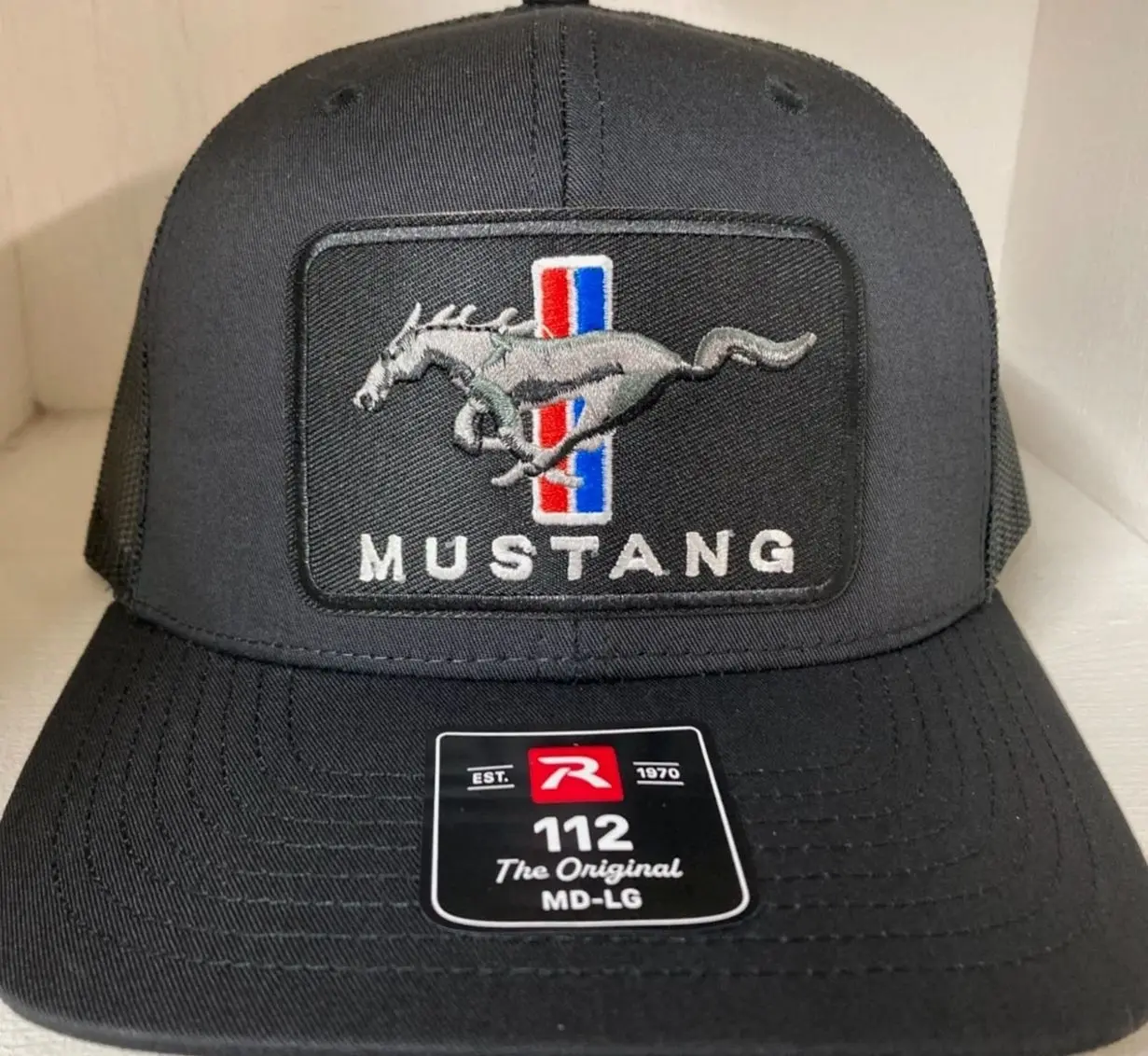 FORD Mustang SNAPBACK TRUCKER Embroidered Retro Patch Hat Cap