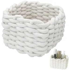 Simple Style Storage Basket, Table Snack Woven, Bedroom Storage Basket, Versatile Home Organizer, Durable Design, Ideal for Daily Use