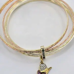 B30-7Days Hat Design Bracelet Three-color Copper and 14K Laminated Gold