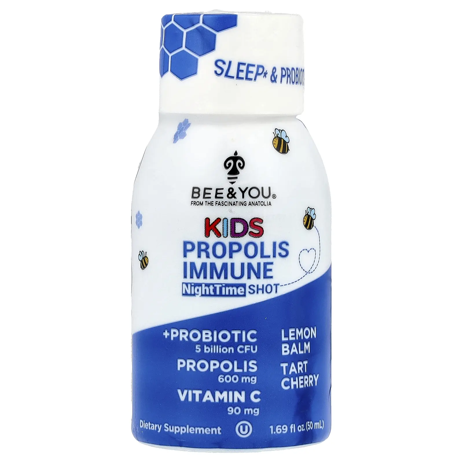 Bee & You Kids, Propolis Immune NightTime Shot, 1.69 fl oz (50 ml)
