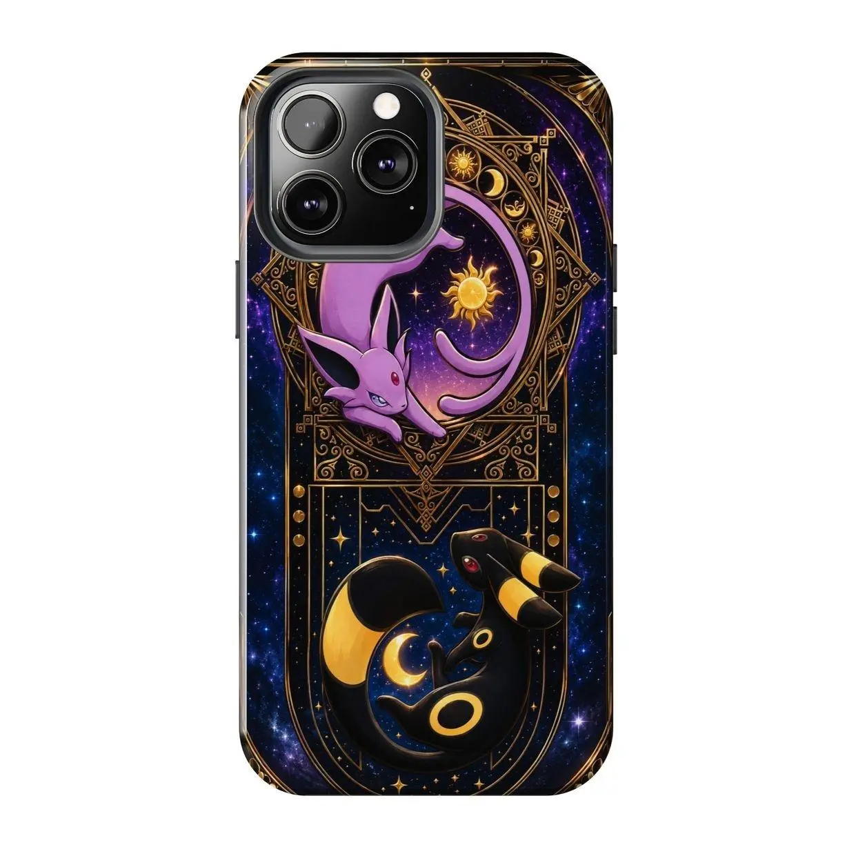 Elegant Espeon & Umbreon iPhone Case Compatible with iPhone 7, 8, X, 11, 12, 13, 14, 15, 16 17 & Samsung Galaxy S21, S22, S23 & S24 S25 series 6