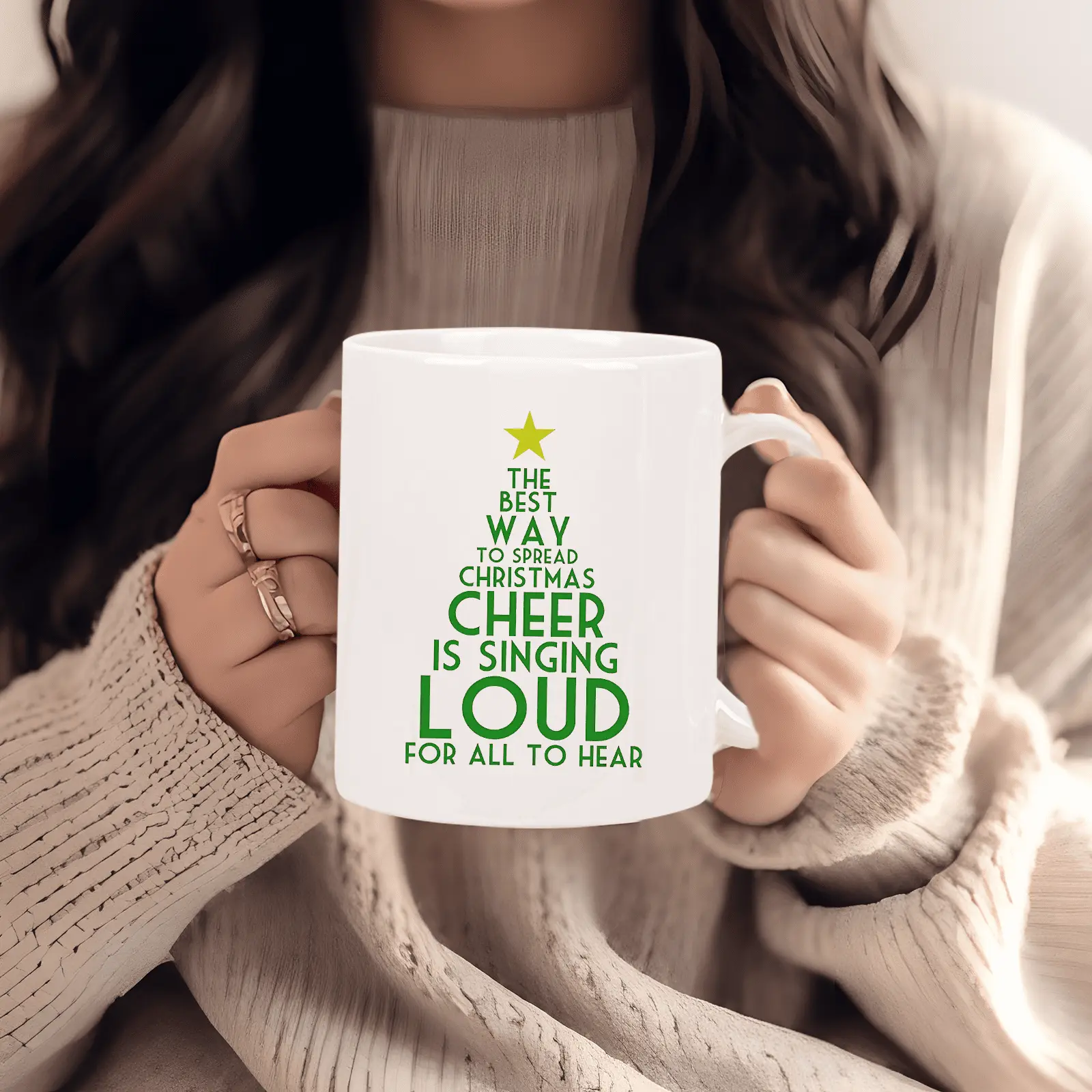 1pc, 11oz, Charming Insulated Ceramic Mug with Loud Singing Quote - Perfect for Hot & Cold Drinks, Reusable, Hand Wash Only - Ideal Gift for Birthdays, Holidays, Christmas, New Year, Valentine'S Day