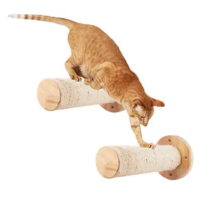 Cat Wall Furniture Scratching Post Cats Steps for Drywall Kitten Stairs for Wall Mounted with Jute Rope Scratcher
