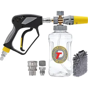 Tool Daily Foam Cannon withHandheld Water Spray Tool 5000 PSI, Pressure Washer Spray Foam Maker with 3/8'' Swivel Quick Connector, Adjustable Foam Blaster, M22 and 1/4 Inch Quick Connect, 1.5 Liter, ChristmasGift
