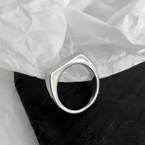 Minimalist Stainless Steel Promise Ring for Her & Him, Asymmetrical Design Simple Engagement Ring, Wedding Promise Rings, Fashion Women & Male Accessories As Gift, Vintage Rings Jewelry for Both Men & Women, Beautiful Rings