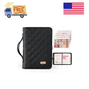 Adjustable Bible Cover with 75 Bible Tabs (Black, S)