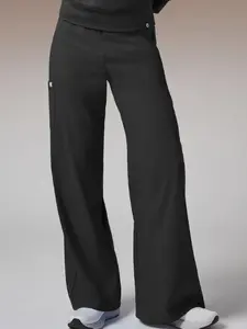 Hypothesis Y-Band Women's 6-Pocket Yoga-Style Knit Waist Wide Leg Scrub Pant