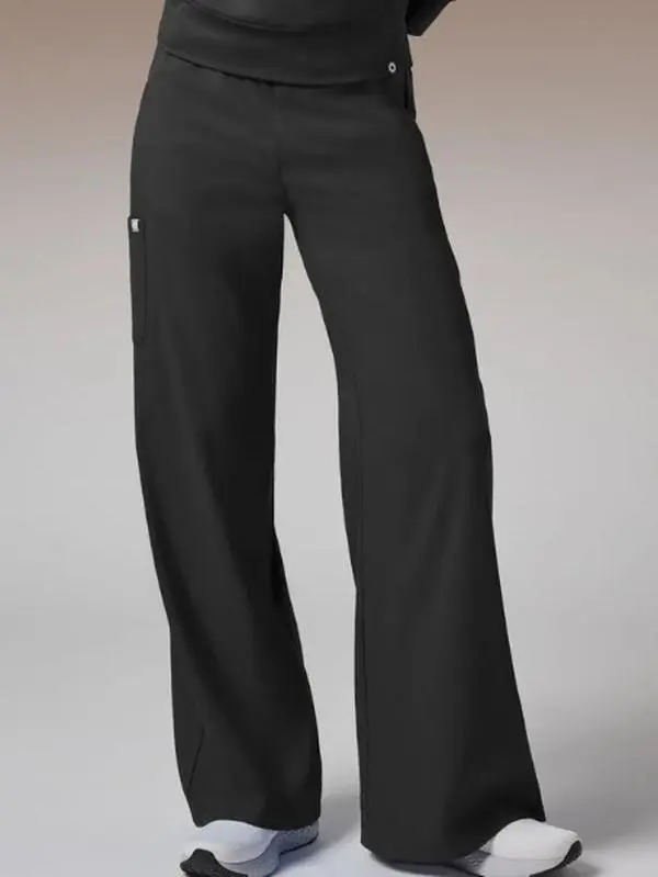 Hypothesis Y-Band Women's 6-Pocket Yoga-Style Knit Waist Wide Leg Scrub Pant