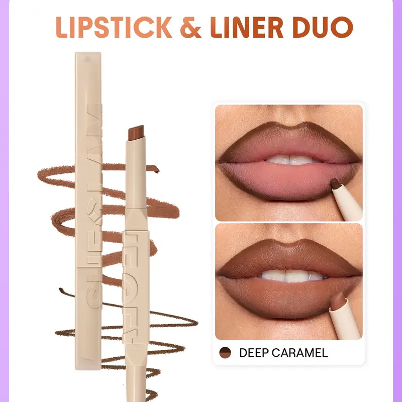 【FREE SHIPPING】SHEGLAM Glam 101 Lipstick & Liner Duo Long-Lasting Matte Lipstick Creamy Smooth Defining Lipliner High Pigment