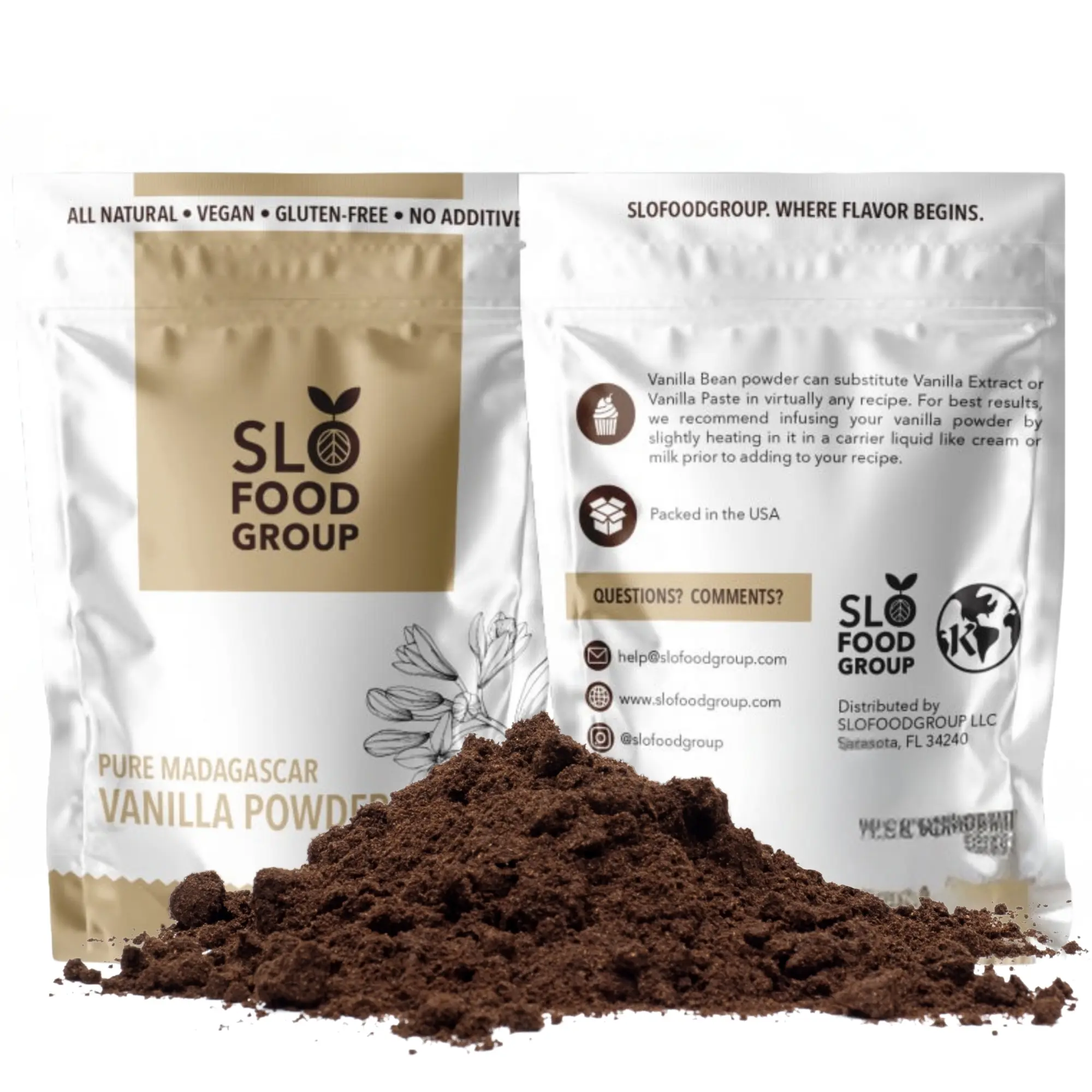 Slofoodgroup Vanilla Bean Powder Whole Ground Madagascar Vanilla Beans for Cooking and Baking Flavor Spice Slofoodgroup Vanilla Bean Powder Whole Ground Madagascar Vanilla Beans for Cooking and Baking Flavor Spice