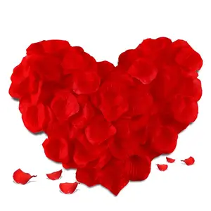 Non-Woven Fabric Stack 1000 Pieces Wedding Decorative Rose Petals, Realistic Rose Petals for Wedding Ceremony and Reception Decoration