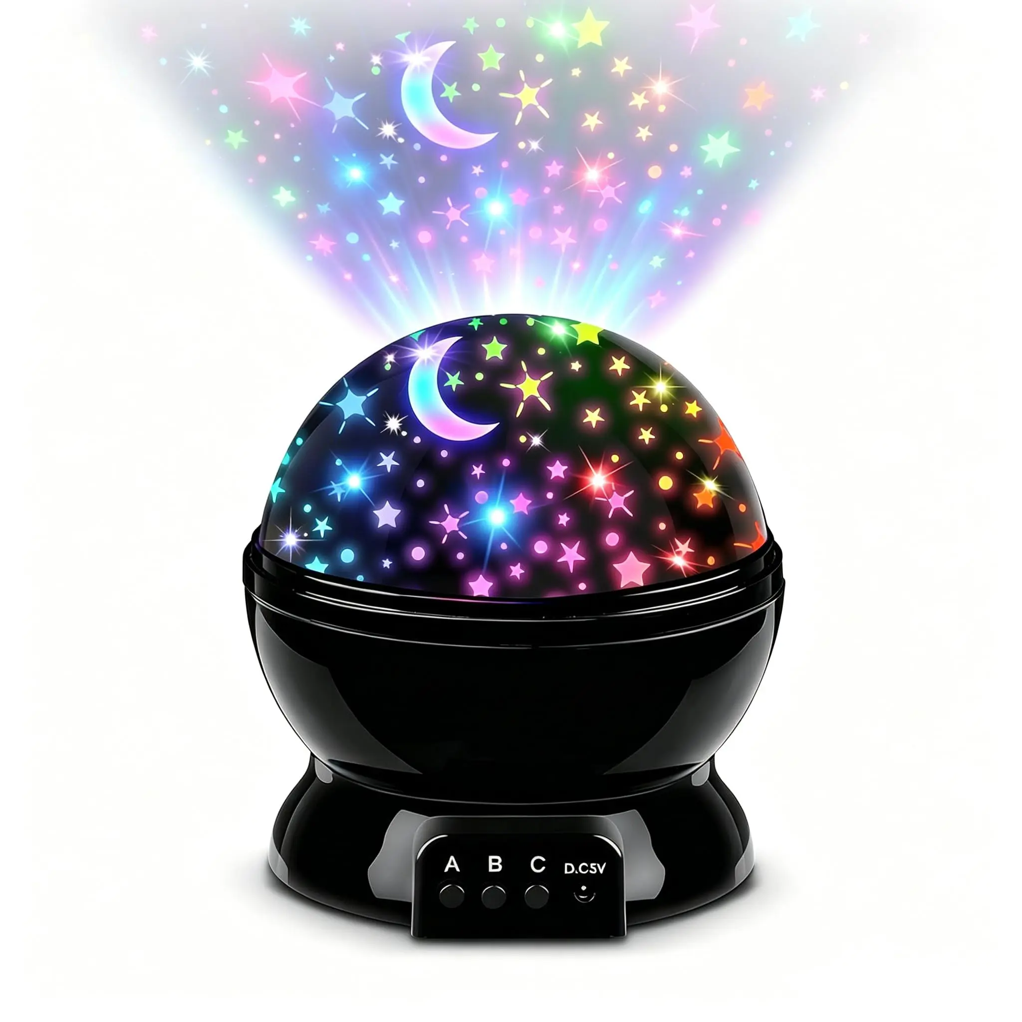 360° Rotating Nebula Star Projector Night Light - Color-Changing LED Camping Light, Kids Room Decor, Whimsical Cool House Decor, Birthday Gift for Boys Girls, Bedroom Ceiling Lamp