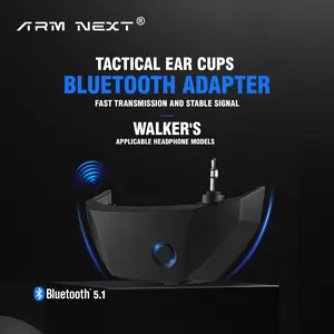 ARM NEXT Bluetooth 5.1 Adapter for Walker's Series Earmuffs, Convert Wired Shooting Ear Muffs to Wireless, Type-C Rechargeable Attachment with 30H Battery Life, 50ft Range & Hands-Free Call