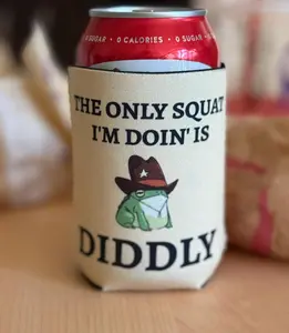 Silly Frog Can Cooler 12oz Soda Beer Insulating Coozie Funny Gift, Funny Beer Can Holder, Funny Gag Gift, White Elephant Gift, Bachelor Party or Baby Shower Favor