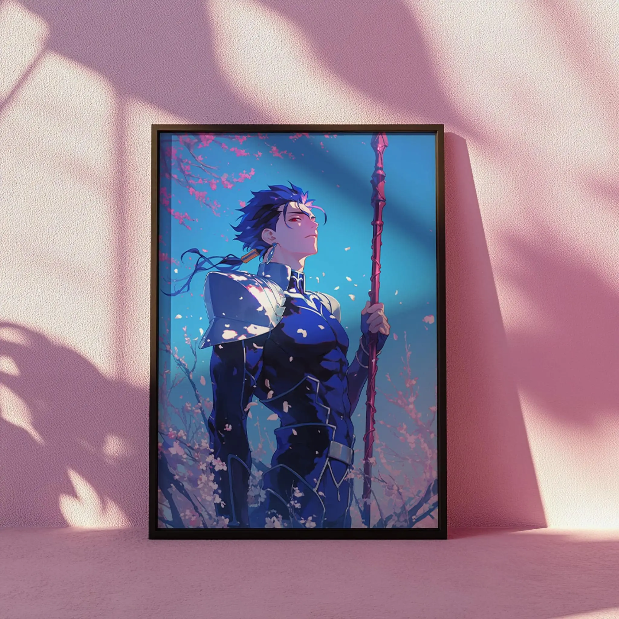 Lancer Art Print Fate/Zero Poster Kawaii Anime Decor Otaku Gift Japanese Wall Art Aesthetic Room Decor Diarmuid Artwork