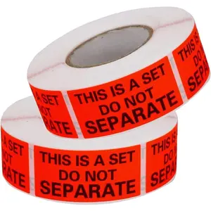 This is a Set Do Not Separate Labels (1in. X 2in. - 500/Roll), Red Orange, 2 Rolls - Total 1,000 Labels