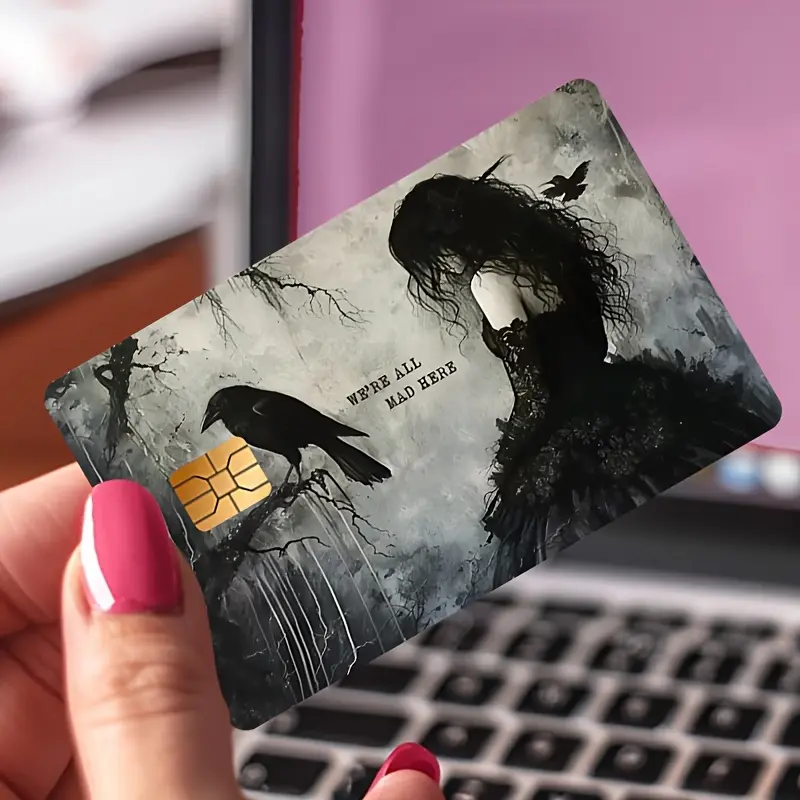 Gothic Fairy Tales and Ravens Bank Card, Credit Card, Debit Card, Transport Card, Room Key Card, Skin Stickers, Stickers For Scrapbooking