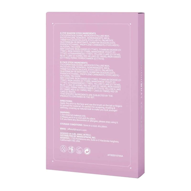 3Pcs Neutral Brown Eyeshadow Stick Set, Matte And Shimmer Creamy Eyeshadow Pencil, Shiny Pink Shadow, Waterproof Long Lasting Smoky Eye Makeup