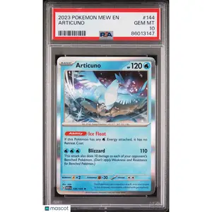 2023 —Articuno #144 Pokemon 151—Rare Holo PSA 10