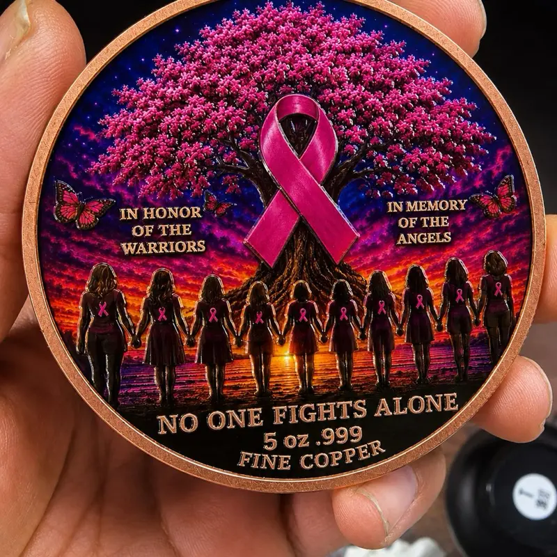 Cancer Awareness 5 oz Copper Round