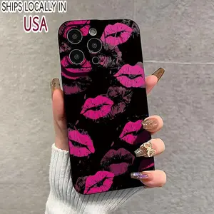 Lip Pattern Phone Case, Anti-drop Cellphone Protective Case, Total Protective Shockproof Mobile Phone Cover for iPhone 11 12 13 14 15 16 Pro Max
