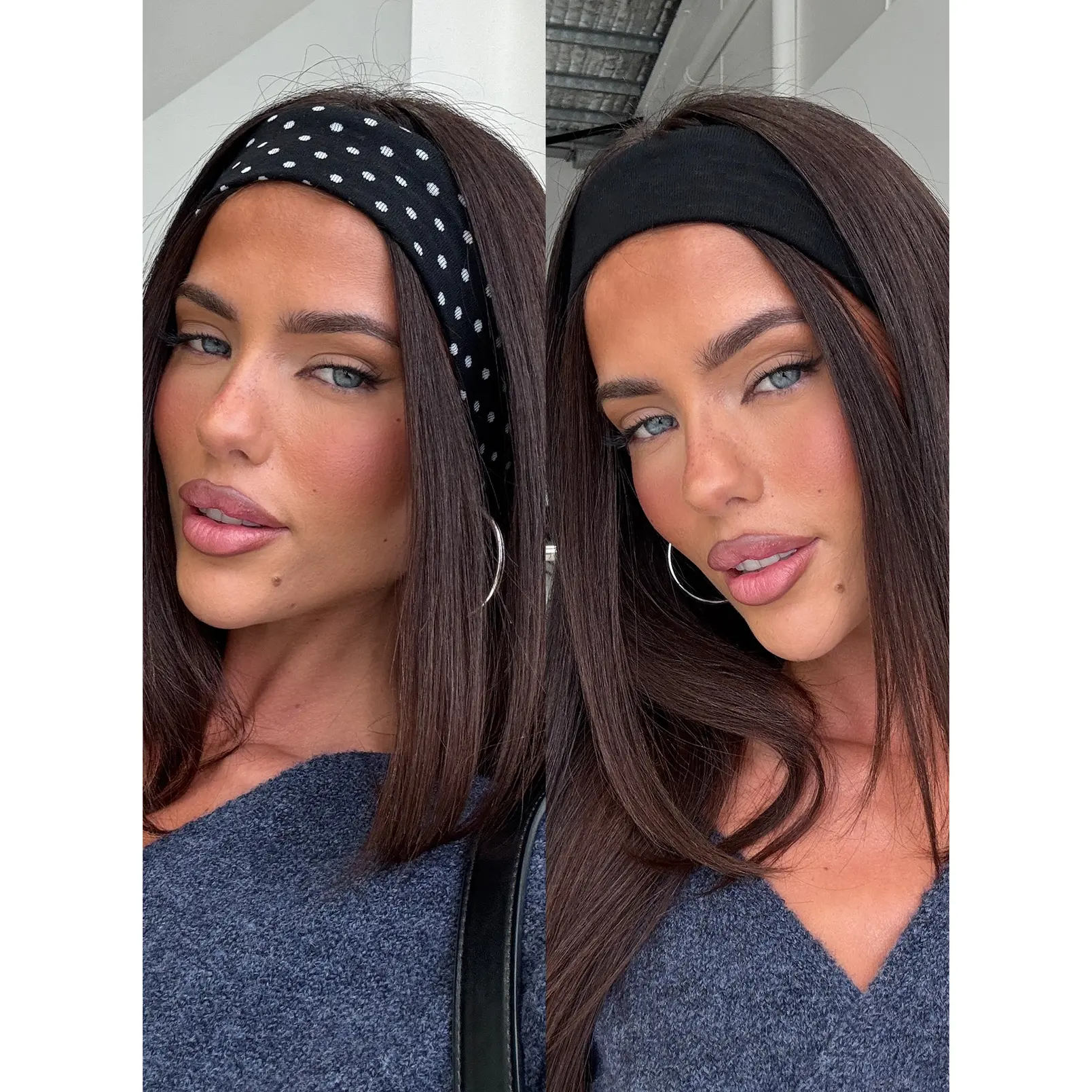 The Juney Headband Pack Black Polka Dot