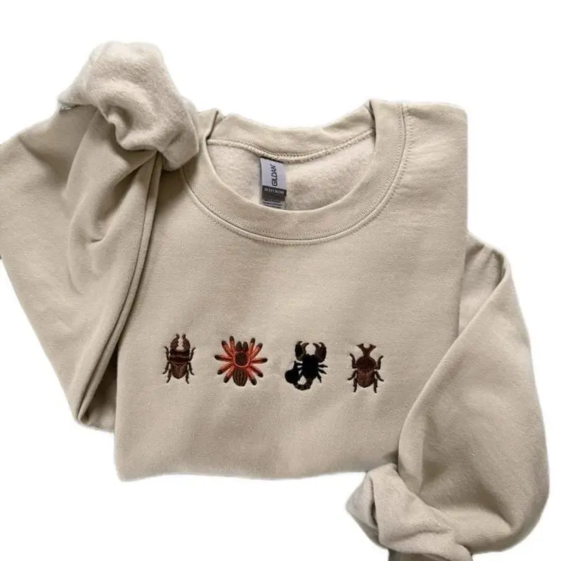 Island Beetles Embroidered Sweatshirt (Animal Crossing inspired)
