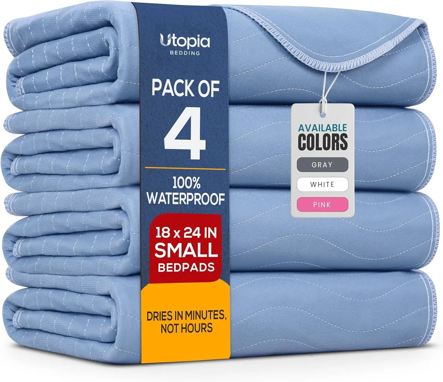 Utopia Bedding Washable Underpads, Waterproof Reusable Heavy Absorbency Incontinence Bed Pads for Adults, Kids, Elderly and Pets, Bedwetting Pads for Sofa and Couch