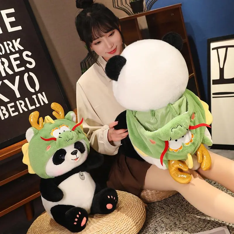 100% New and High-Quality Kawaii Giant Bear Cosplay Panda Plush Toy, Plush Fabric Cartoon Zoo Animal Plushie Throw Pillow, 2-4cm Measurement Error, Birthday Gift for Home Decoration