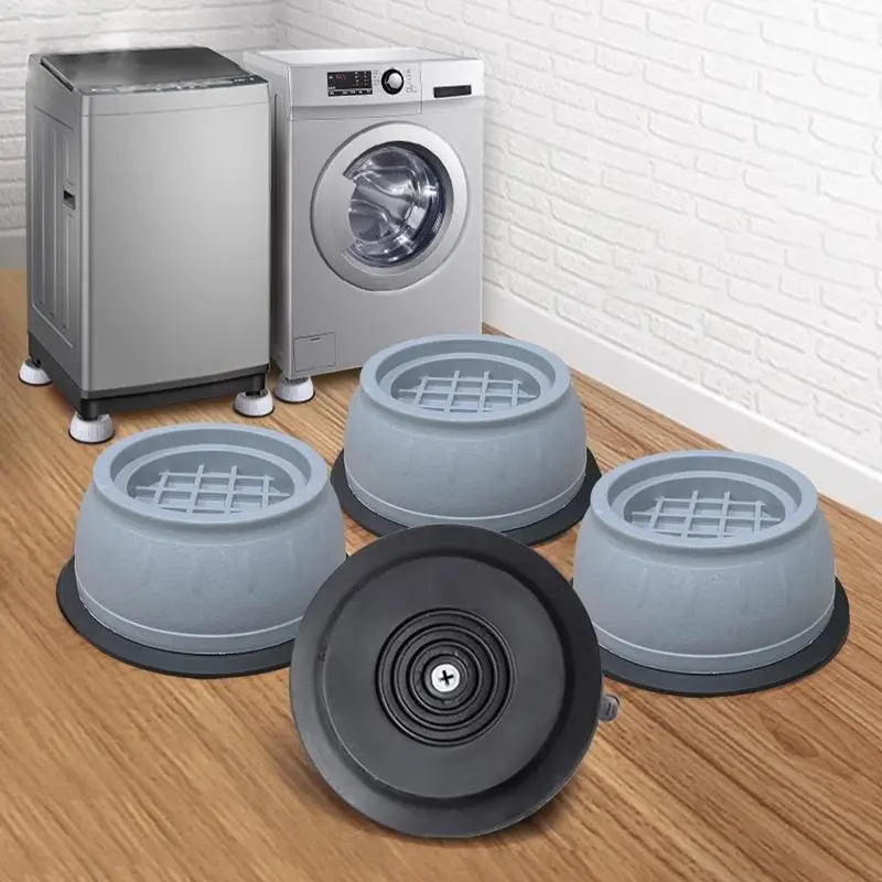 4PCS Anti-Vibration Washing Machine Support Anti-Slip Rubber Feet Base Pads Mat US Anti-slip Machine Foot Pad, Bathroom Fixture Accessories