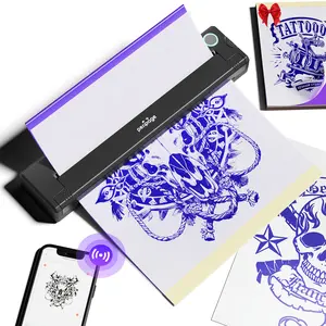 Peripage P90 Tattoo Stencil Printer Tattoo Printer Thermal Printer For DIY Tattoo, Mini Portable Printer, Compatible With Smartphone And PC, IOS, Android, With 5pcs A4 Tattoo Transfer Paper