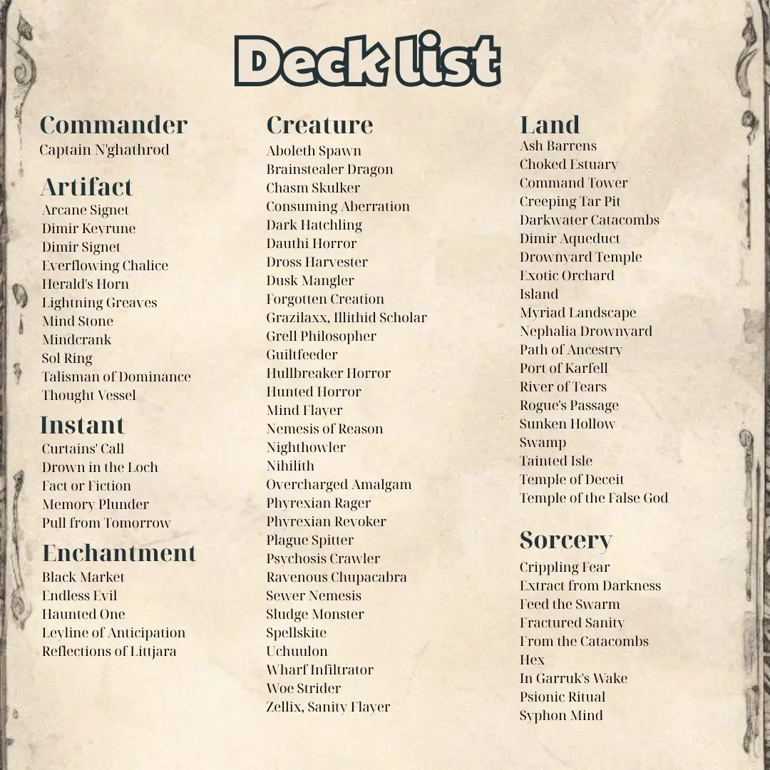MTG Proxy 100+ Card Gift Deck Mind Flayarrrs Dimir Commander EDH Horror & Mill Theme Dark Fantasy Art Perfect Gift for Magic Fans - TikTok Shop MTG Proxy 100+ Card Gift Deck Mind Flayarrrs Dimir Commander EDH Horror & Mill Theme Dark Fantasy Art Perfect Gift for Magic Fans - TikTok Shop