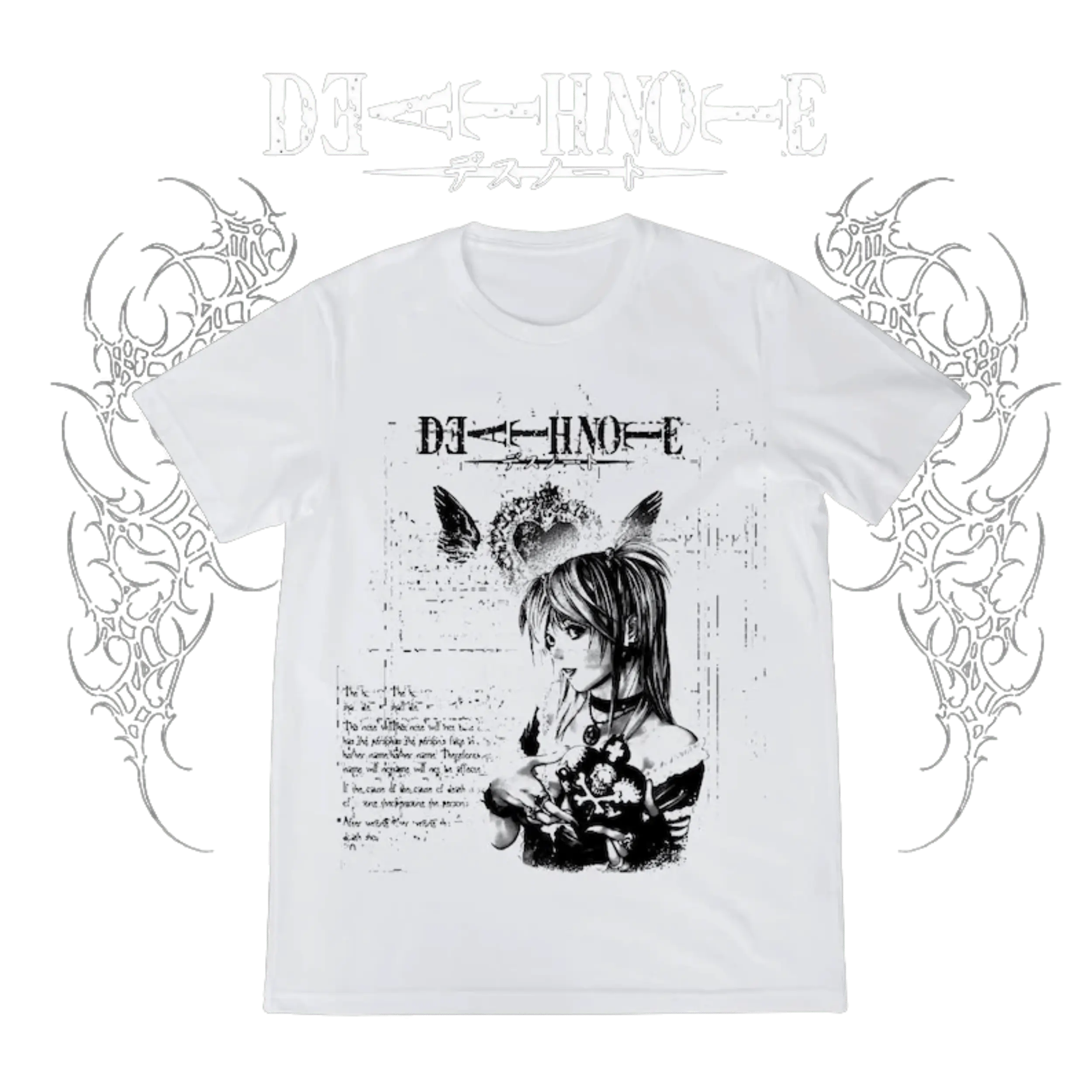 Shadow Manga Graphic Tee, Unisex Vintage Streetwear Top with Crew Neck for Casual Anime and Cosplay Outfits